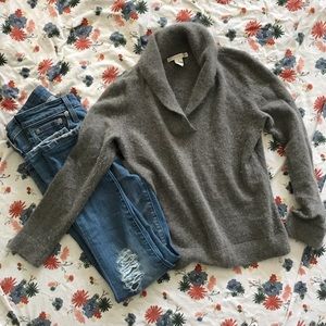 Super soft shawl neck sweater